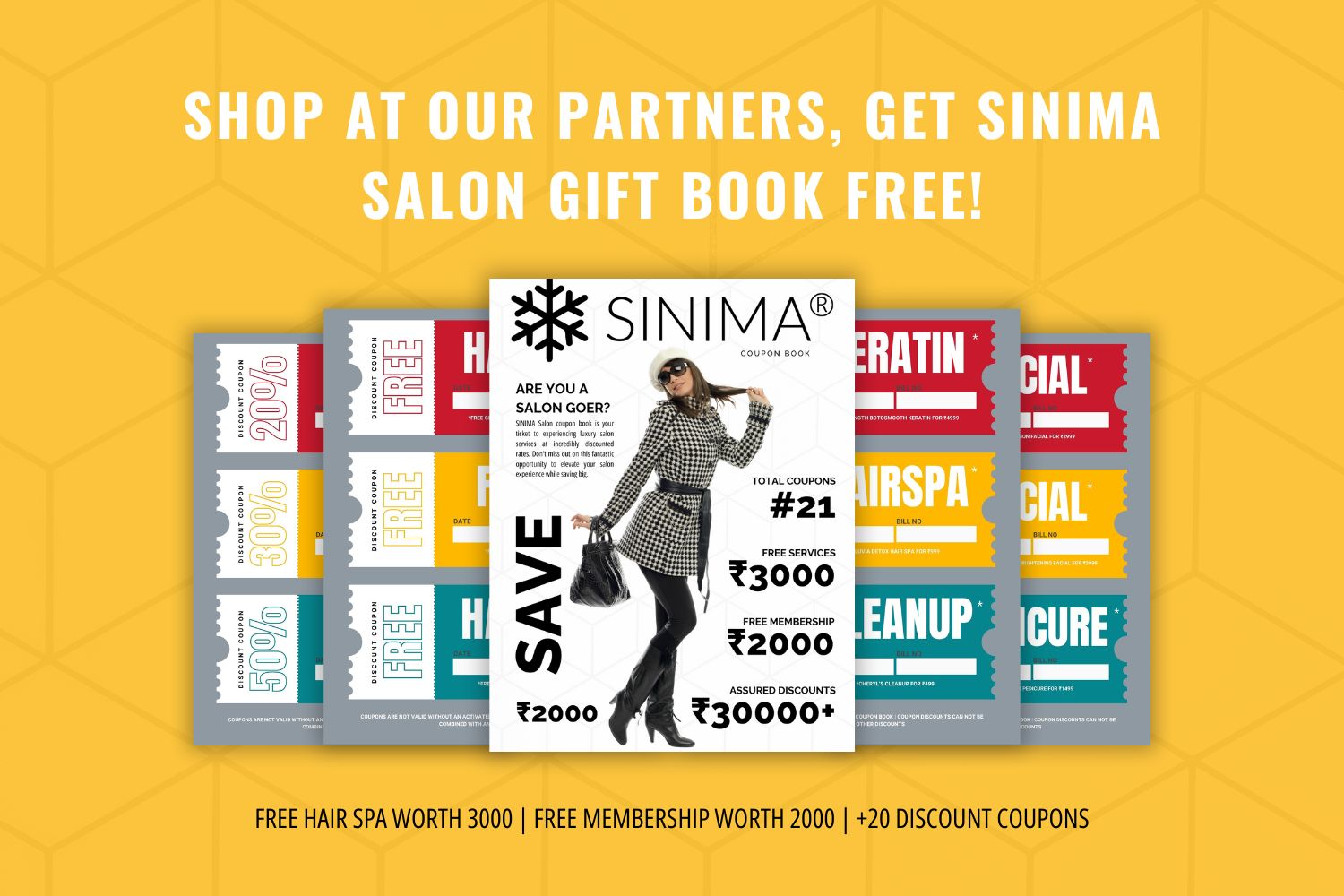Shop at SINIMA Salon partners to get rewarded.