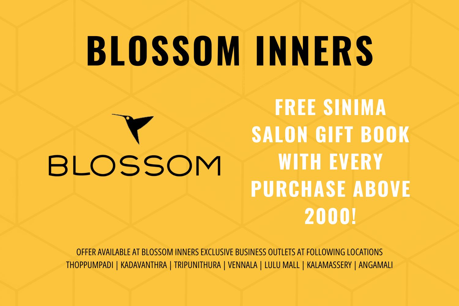 Blossom Inners partnership with SINIMA Salon Kochi