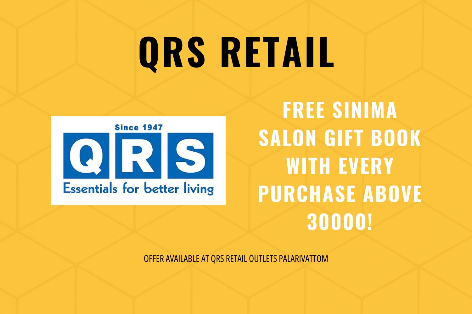 QRS retail partnership with SINIMA Salon Kochi